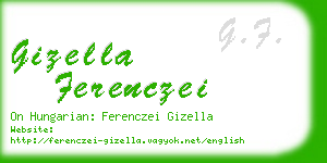 gizella ferenczei business card